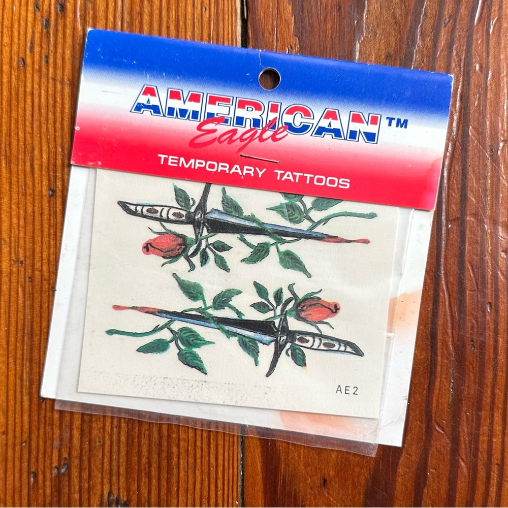 NEW NOS Vintage 90s American Eagle Temporary Tattoos packet